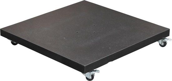 Special Hawaii Granieten Parasolvoet - 90kg - Zwart Gepolijst - Verrijdbaar