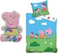 4KidsOnly Peppa Pig Dekbedovertrek + Kussenhoes Katoen Eenpersoons 140x200 cm Kinderen Unisex