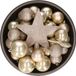 Bellatio Decorations set de boules de Noël - 34 pièces - perle/champagne - incl. étoile - plastique