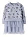 Name It meisjes sweatjurk paars met print en tule detail 116