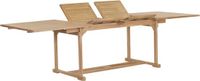 vidaXL Tuintafel verlengbaar massief teakhout bruin