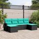 Maison Exclusive - Ensemble de jardin 6 pièces, coussins inclus, en résine tressée noire