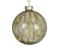 Decoris Kerstbal glas d8l8h8 cm rosemarijn