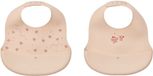 Liewood Ember Printed Bib 2‑Pack - Mini Butterfly / Apple Blossom