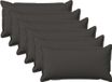 vidaXL - Taie d'oreiller - 6 pièces - Gris foncé - 40 x 80 cm