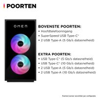 HP OMEN GT16-0160nd Gaming PC - Intel Core i7-14700F, 16GB DDR5, RTX 5060, 1TB SSD, Windows 11 Home - Black