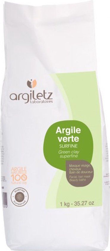 Argiletz Groene Klei Surfine 1 Kg - Parfumvrij - Voor Normale Huid