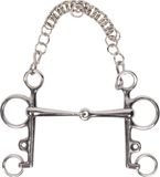 Pagony Pelham Enkelgebroken RVS Paard Zilver 11,5 mm