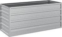 vidaXL Plantenbak verhoogd 100x40x45 cm gegalvaniseerd staal zilver