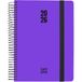 Grafoplas Kalender 2026, dag per pagina, neonpaars, 15 x 21 cm, Spaans, hardcover