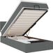 vidaXL - Ottoman bed with mattress and LEDs - 100x200cm - dark grey fabric