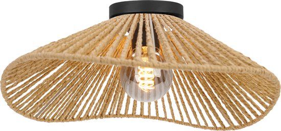 EGLO Lavister Plafondlamp - Ø 39 cm - Zwart/Bruin - Papier - E27 - Dimbaar