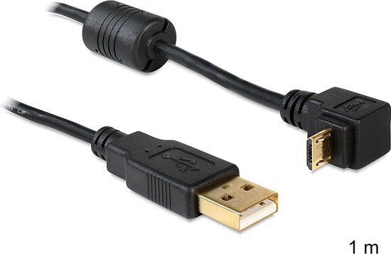 DeLOCK USB 2.0 Kabel - USB A naar Micro-USB B - 1m - Zwart