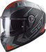 LS2 FF811 Vector II Splitter Helm, grau/rot, L (59/60)