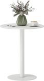 HOMCOM Eettafel - Metaal - 60x60x72 cm - Wit