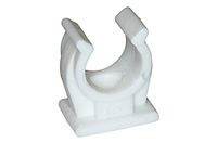 Buisklem, RIEGLER Buisklem, voor serie »speedfit«, polypropyleen, voor buis buitendiameter 15 mm, wit, temperatuur max. 90 °C.
