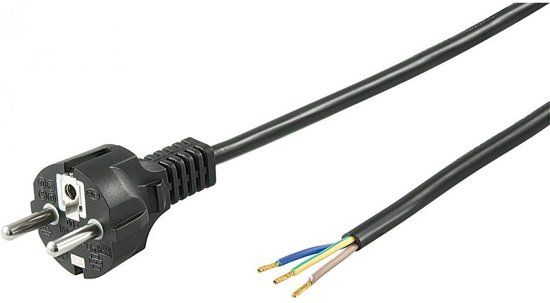 Kabeldirect Schuko apparaatsnoer - 2m - Zwart