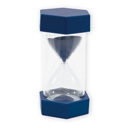 TimeTEX Zandklok, 12 cm hoog, 6,5 cm diameter, 15 minuten, X-groot, blauw