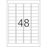 HERMA Special - Polyethyleen (PE) - mat - zelf-klevende laag - wit - 45.7 x 21.2 mm 480 etiket(ten) (10 vel(len) x 48 folie-etiketten