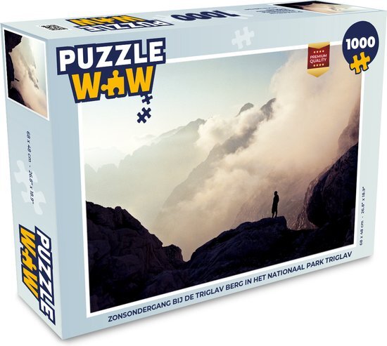 MuchoWow Puzzel Zonsondergang bij de Triglav berg in het Nationaal park Triglav - Legpuzzel - Puzzel 1000 stukjes volwassenen