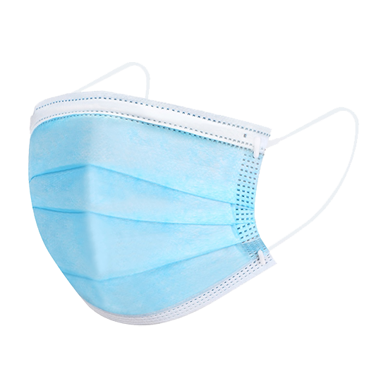 Huismerk Mondmaskers 3-laags - blauw - 10 stuks