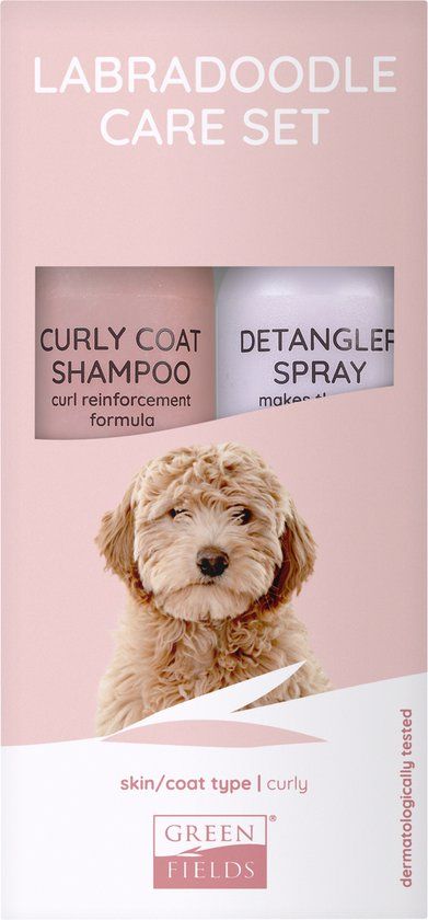Greenfields Vacht Verzorgingsset voor Labradoodle - Curly Coat Shampoo en Anti-Klit Spray