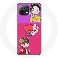 Maniacase Hoesje voor Xiaomi Mi 11 Lite BTS BT21 Cooky Et Tata Bangtan V Et Jungkook Fanart