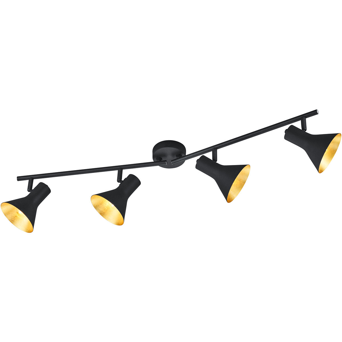 BES LED LED Plafondspot - Trion Nana - E14 Fitting - 4-lichts - Verstelbaar - Rond - Mat Zwart - Aluminium