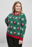 Urban Classics Kersttrui -4XL- Santa Christmas Groen