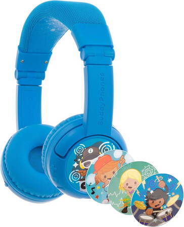 BuddyPhones Play+ draadloze hoofdtelefoon voor kids - Blauw