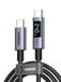 UGREEN 240W USB-C naar USB-C-kabel met digitaal display, PD3.1 snellaadkabel met 480 Mbps gegevensoverdracht en E-Marker-chip voor iPhone 17/16/15/14/13, Galaxy S25/S24, MacBook, iPad Pro (1M)