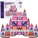 Lean toys Blocs de construction magnétiques Château de princesse Rose 58 pcs