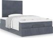 Maison Exclusive - Cadre de lit ottoman avec matelas, gris foncé, 120x200 cm, velours