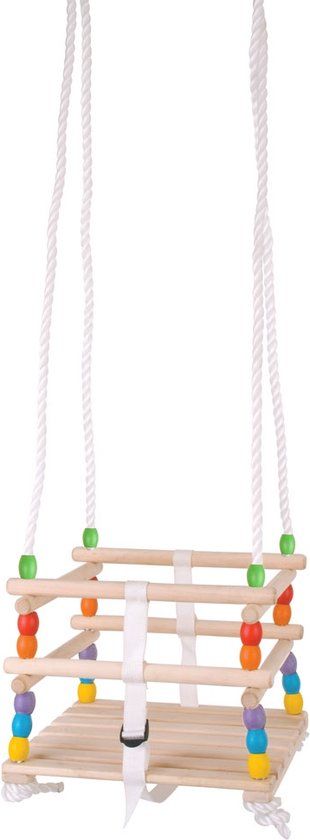 Houten Peuterschommel - BIGJIGS - Wit - 1 jaar - 30 kg