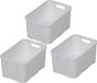 Merkloos BranQ Opbergmand in Rotan Design 3 Stuks - Maat S - Wit
