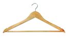 Jocca - Houten kleerhangers | broekbrug en inkepingen voorkomen het wegglijden van de kledingstukken | chroomhaken | 44 x 16 x 1,1 cm (24)