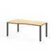 Hammerbacher Bureau asymétrique avec 4 pieds carrés - 180x100 cm