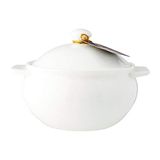 Wilmax WL-997021/1C Porseleinen ovenschaal met handvat, wit, 20,5 cm lengte, 5 cm hoogte, 650 ml capaciteit