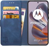Rosso Element Motorola Edge 50 Neo Hoesje Book Case Wallet Blauw