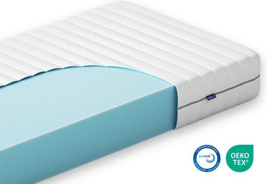 Akkon® Koudschuim Matras 90x200 - 20 cm dik | Orthopedisch - Hybrid Koudschuim HR45 - Premium Kwaliteit - 90 x 200 cm - 50 nachten proefslapen