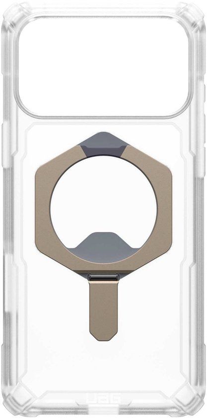 Urban Armor Gear Plasma XTE Backcover geschikt voor MagSafe geschikt voor iPhone 17 Pro Max - Clear Titanium