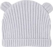 Vertbaudet Babyset met tricot overal en bijpassende muts met oortjes, lichtblauw, gestreept, 100% katoen, maat 68