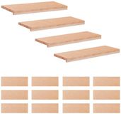 vidaXL Trapmatten 16 st Naturel 80 x 25 x 2 cm Massief beukenhout