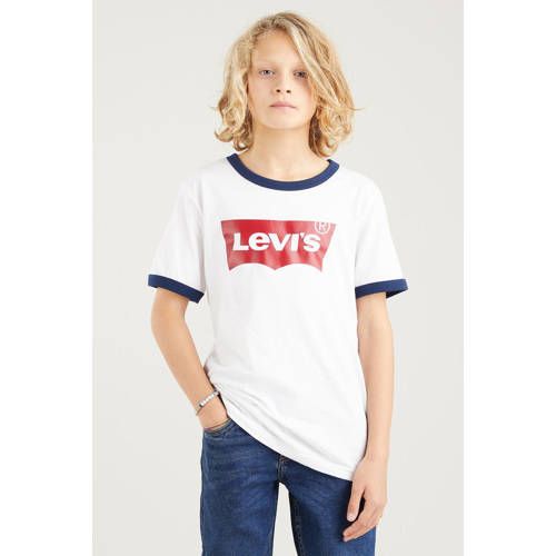 Levi's Kids T-shirt Batwing Ringer - Wit