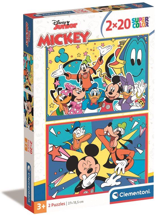 Clementoni Mickey Mouse Puzzel 2x20 Stukjes