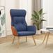 Merkloos Comfortabele Blauwe Relaxstoel van Stof