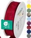 Halbach Seidenbänder Premium cadeaulint met draadrand, breedte 25 mm, lengte 25 m, Öko-Tex 100-gecertificeerd lint, taftband, made in Germany, kleur: robijnrood