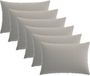 vidaXL Kussensloop 6 stuks HEERLEN Grijs 50 x 80 cm Polyester