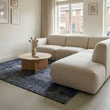 DÉJA Living Vloerkleed 155x230cm - Laagpolig Donkerblauw Stof - Ruma
