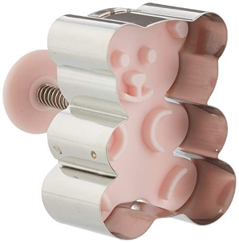 Staedter embossing beer koekjessnijder met uitwerper, roze